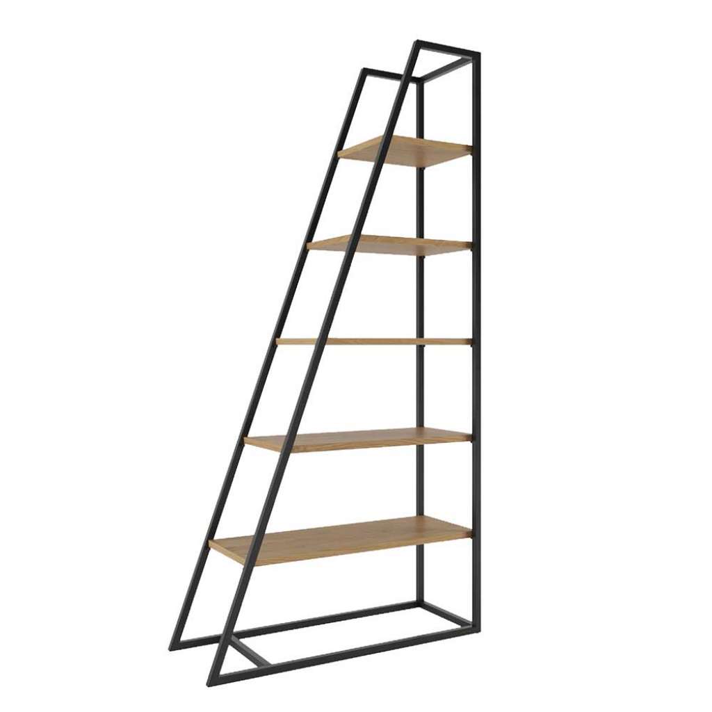 Design Stahlregal 110 cm breit Eiche furniert