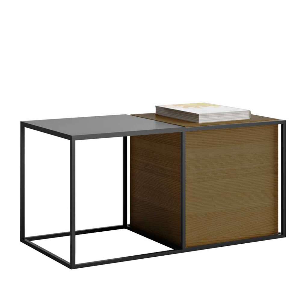 Wohnzimmertisch mit Eiche furniert und geölt 70 cm breit