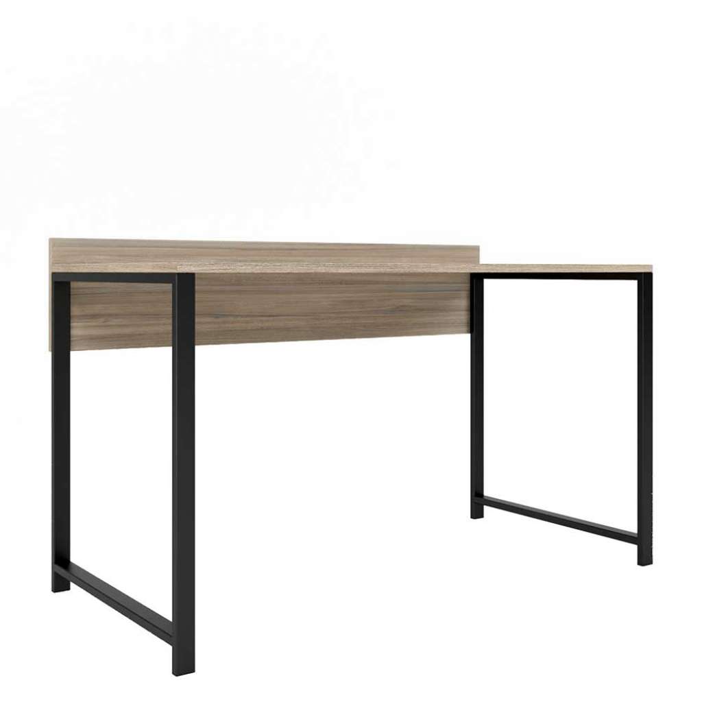 Schreibtisch mit Eiche Grey Wash furniert 135 cm breit