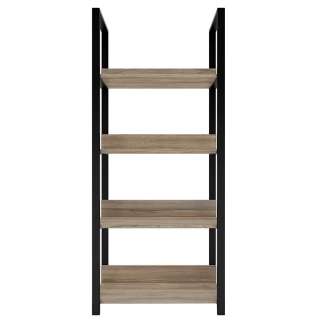 Bücherregal in Schwarz Stahl Eiche White Wash furniert