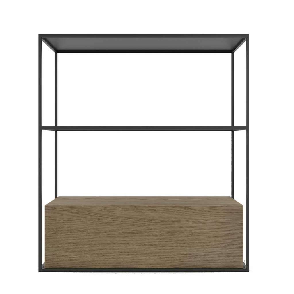 Regal aus Stahl Eiche White Wash furniert