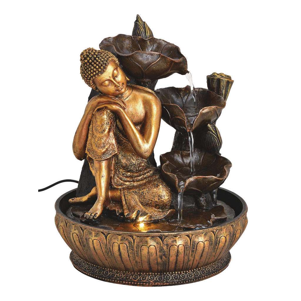 XXXL ZIMMERBRUNNEN, Gold, Schwarz