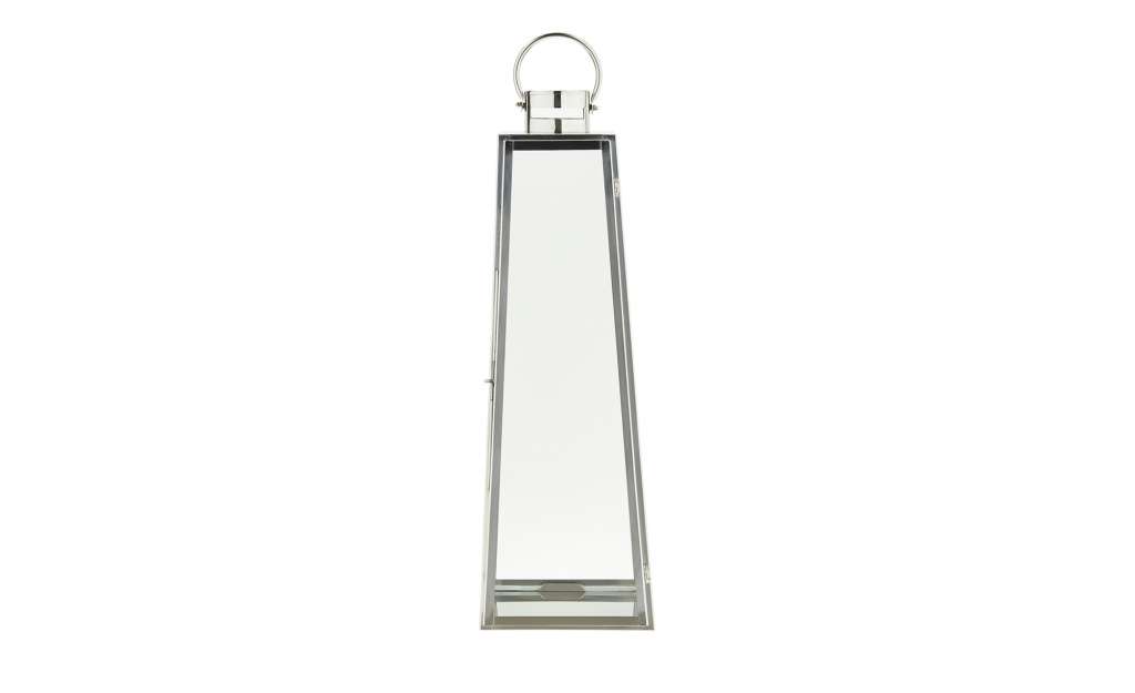 Laterne ¦ silber ¦ Glas , Stahl ¦ Maße (cm): B: 23 H: 70 T: 23 Dekoration > Laternen & Windlichter - Höffner