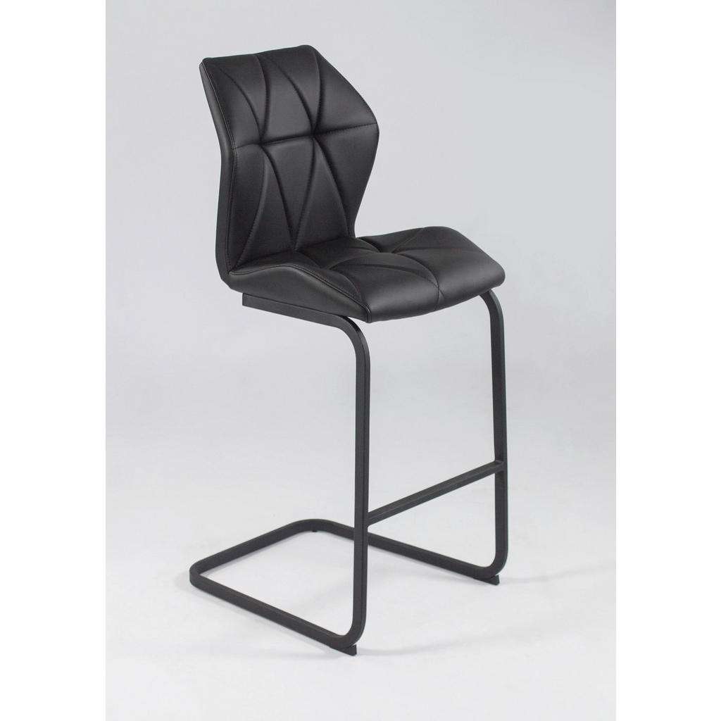 Carryhome BARHOCKER-SET Lederlook Schwarz
