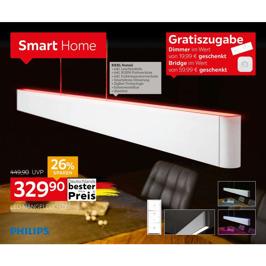 Philips LED-HÄNGELEUCHTE, Weiß