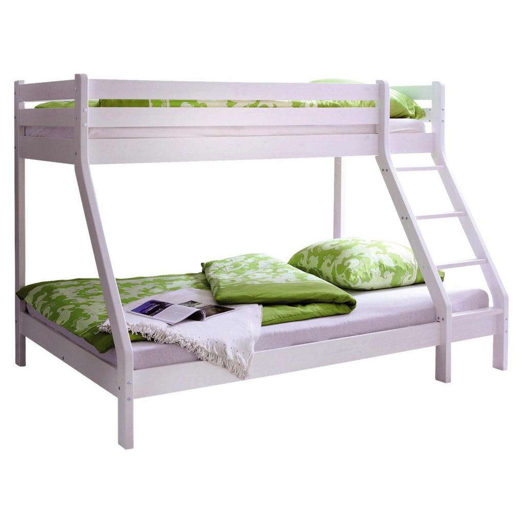 Carryhome ETAGENBETT Kiefer massiv 140/200 cm Weiß