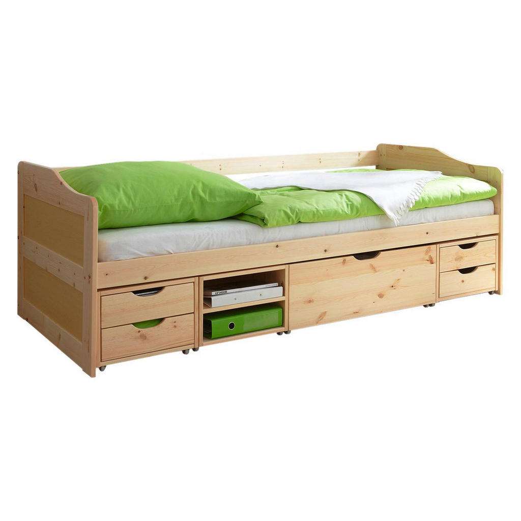 Carryhome STAURAUMBETT 90/200 cm, Braun