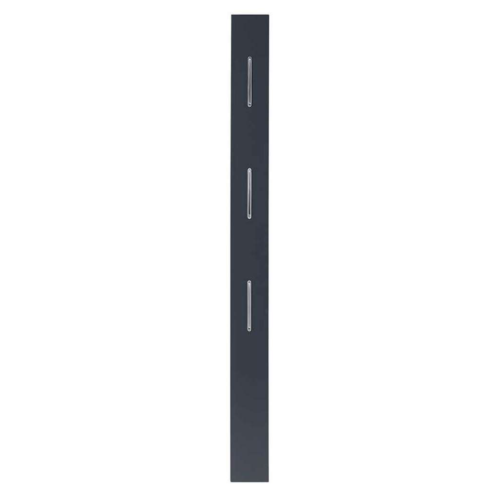 Wandgarderobe in Anthrazit klappbaren Haken