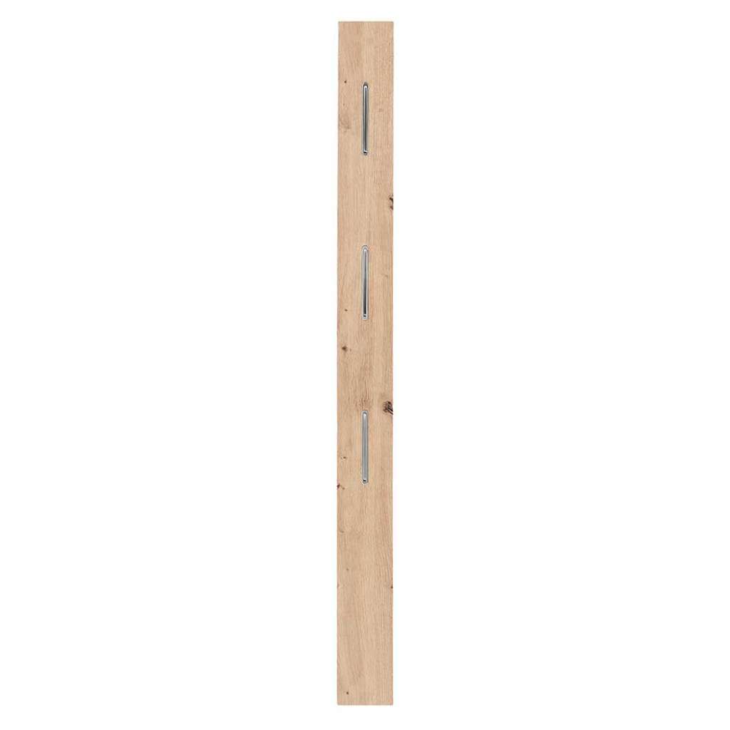 Wandgarderobe in Wildeichefarben Klapphaken