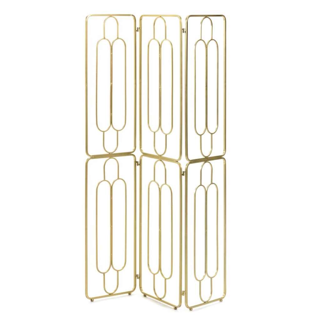Spanische Wand in Goldfarben Vintage Style
