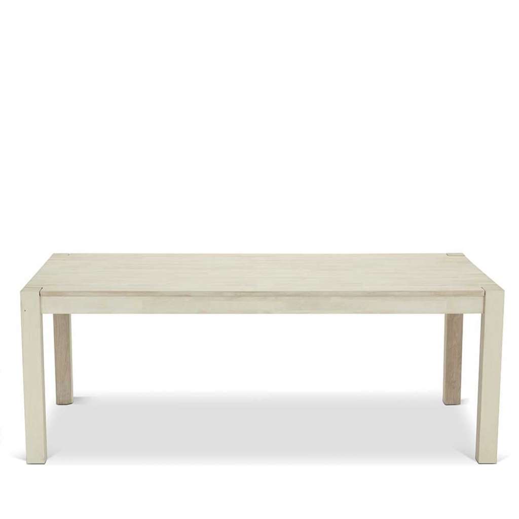 Holztisch in Eiche Bianco massiv geseift 75 cm hoch