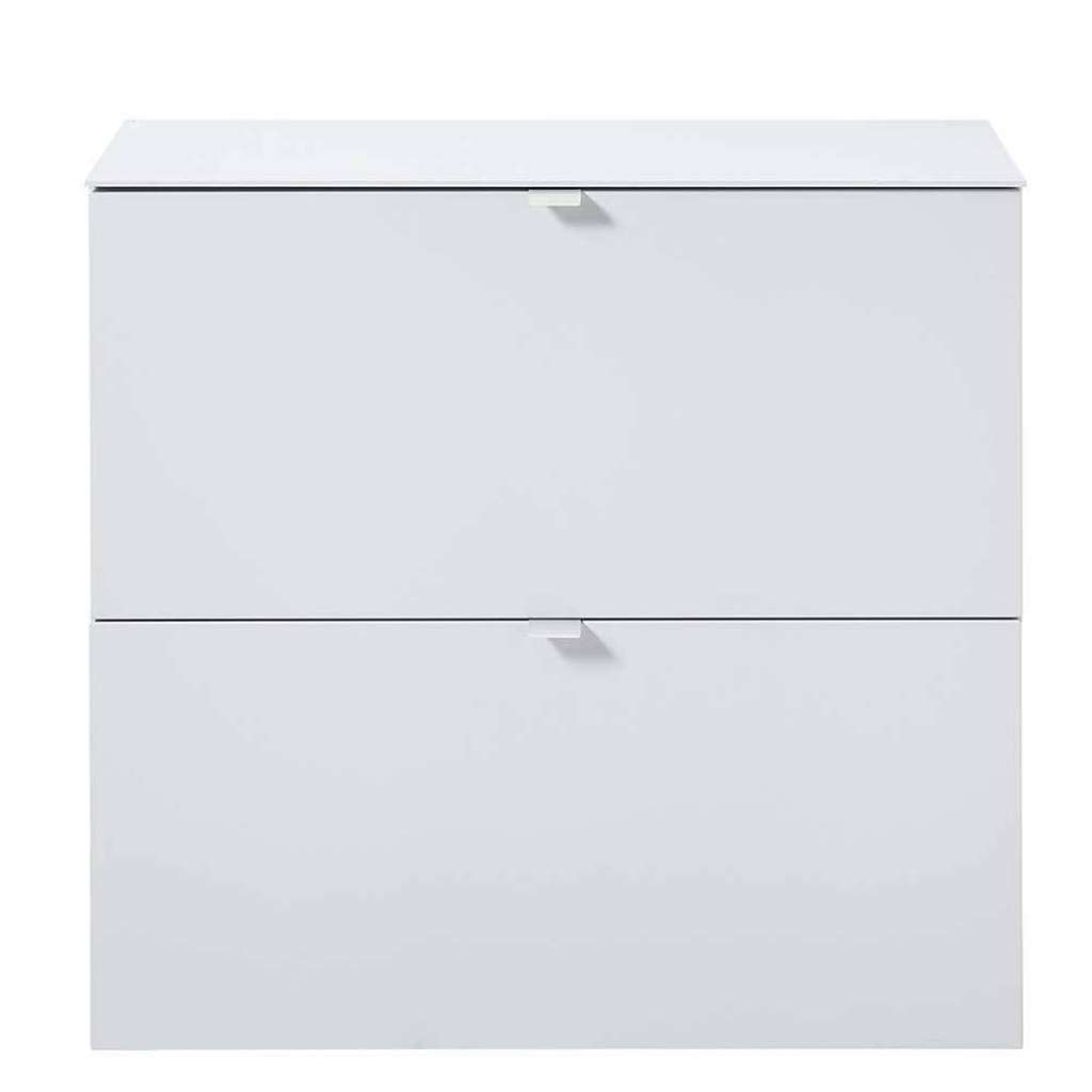 Garderobenschuhschrank in Weiß zwei Klappen