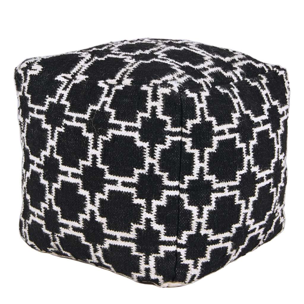 home24 Pouf Cross Motif