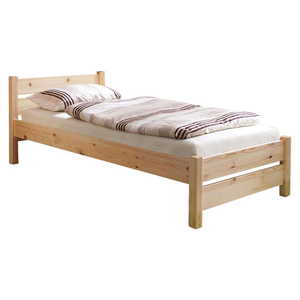 Carryhome BETT Kiefer massiv 100/200 cm, Braun