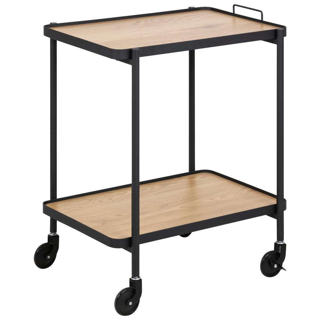 Carryhome SERVIERWAGEN Melamin Schwarz, Braun