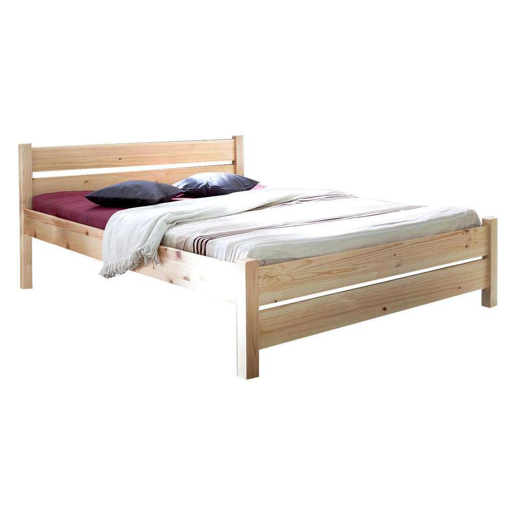 Carryhome BETT Kiefer massiv 140/200 cm, Braun