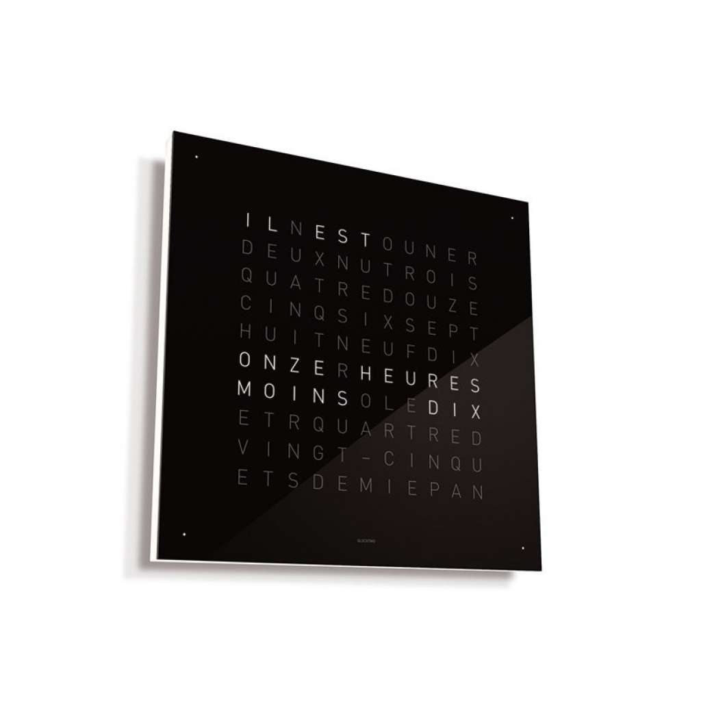 Biegert&Funk - Qlocktwo - französisch - schwarz - indoor