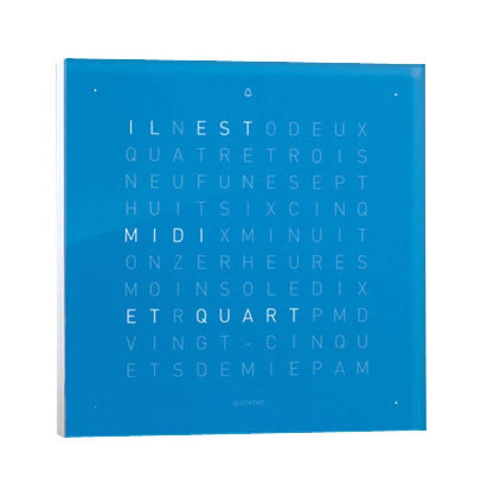 Biegert&Funk - Qlocktwo touch - französisch - Wecker - blau - indoor