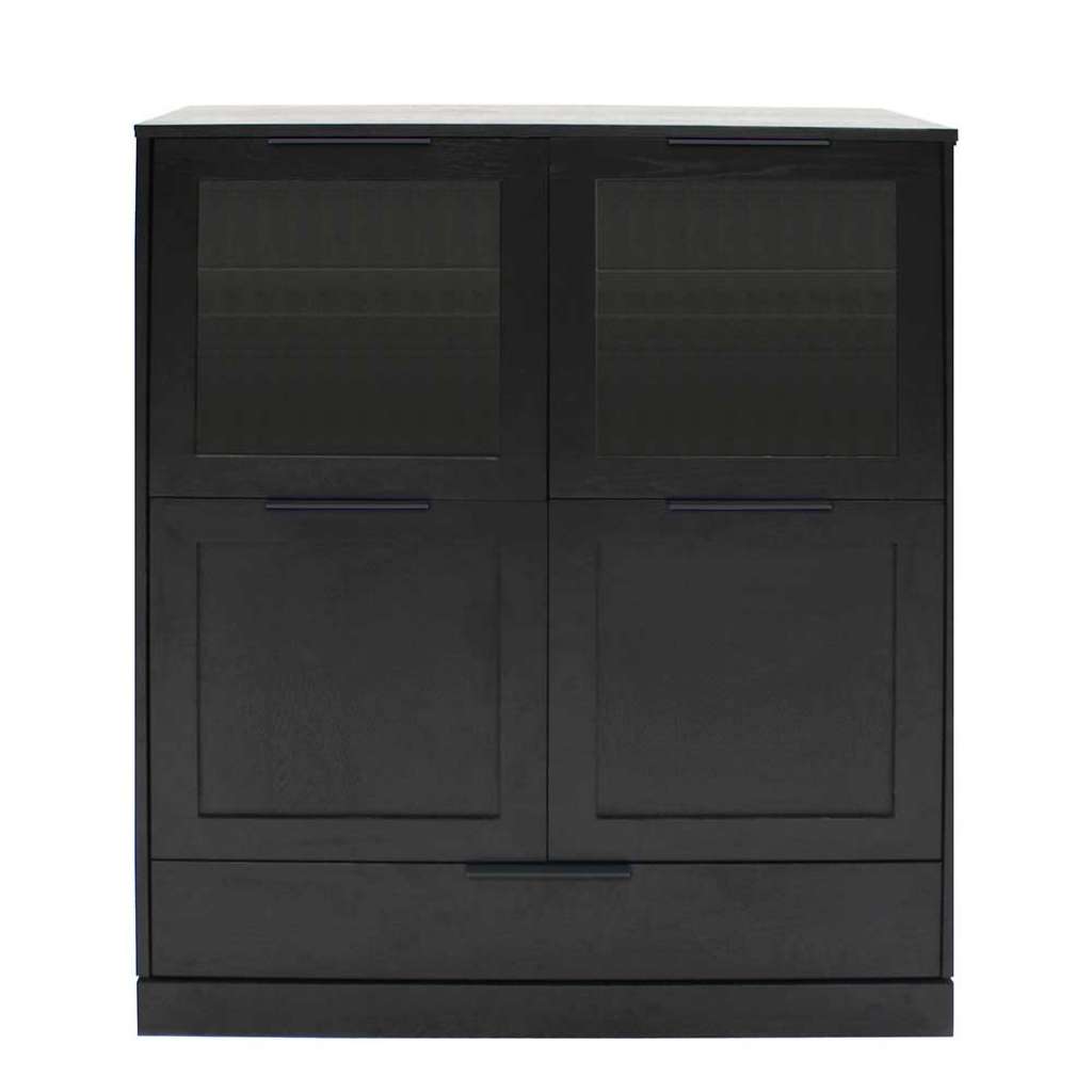 Highbord in Schwarz 4 türig