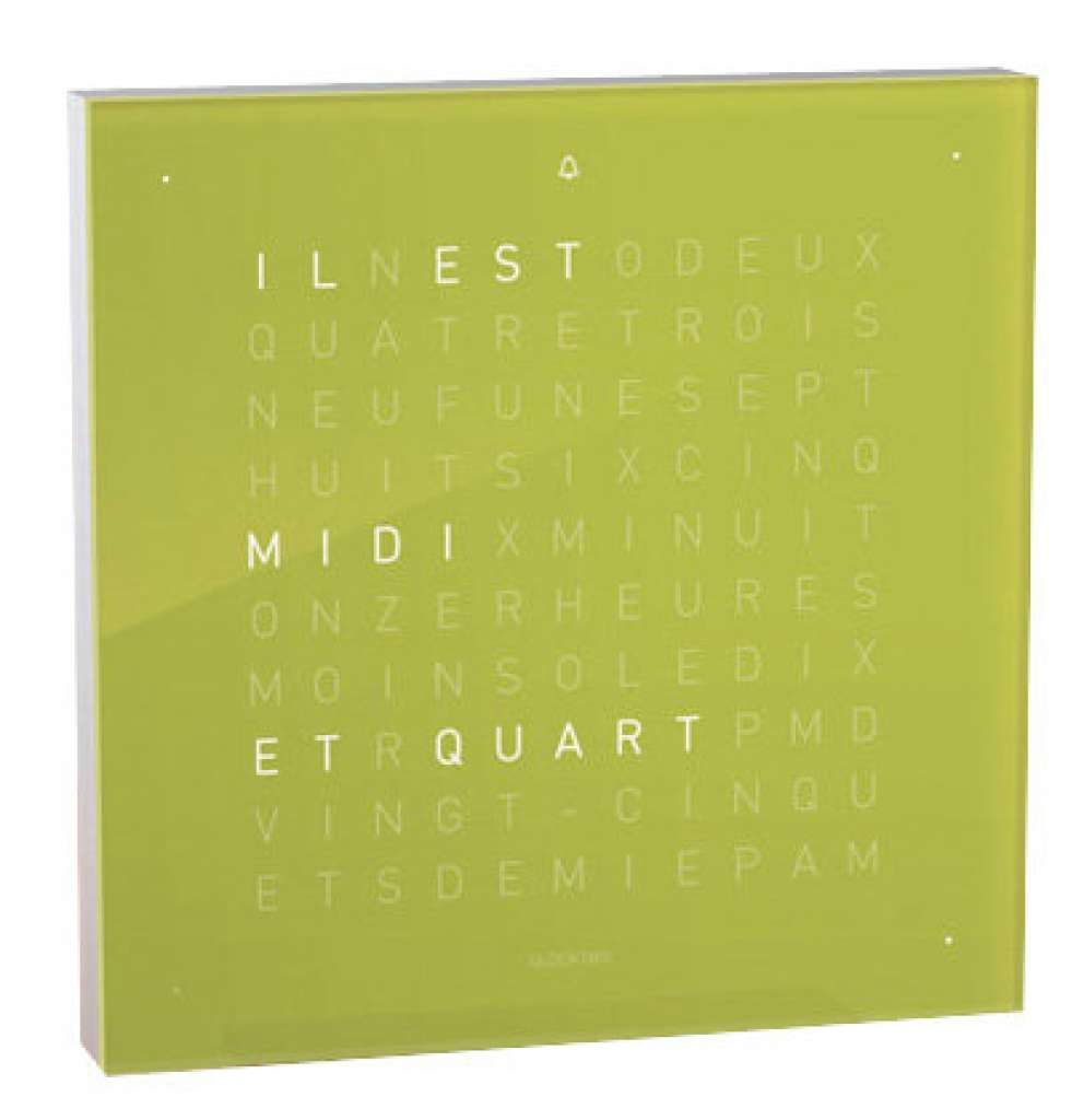 Biegert&Funk - Qlocktwo touch - französisch - Wecker - grün - indoor