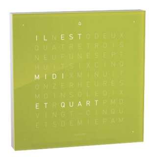 Biegert&Funk - Qlocktwo touch - französisch - Wecker - grün - indoor
