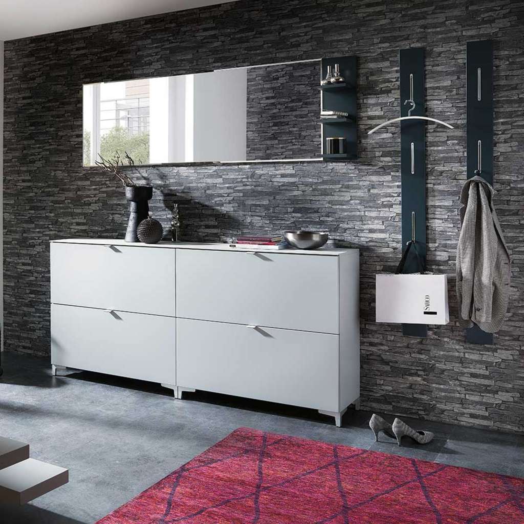Garderobenset in Anthrazit und Lichtgrau modern (6-teilig)