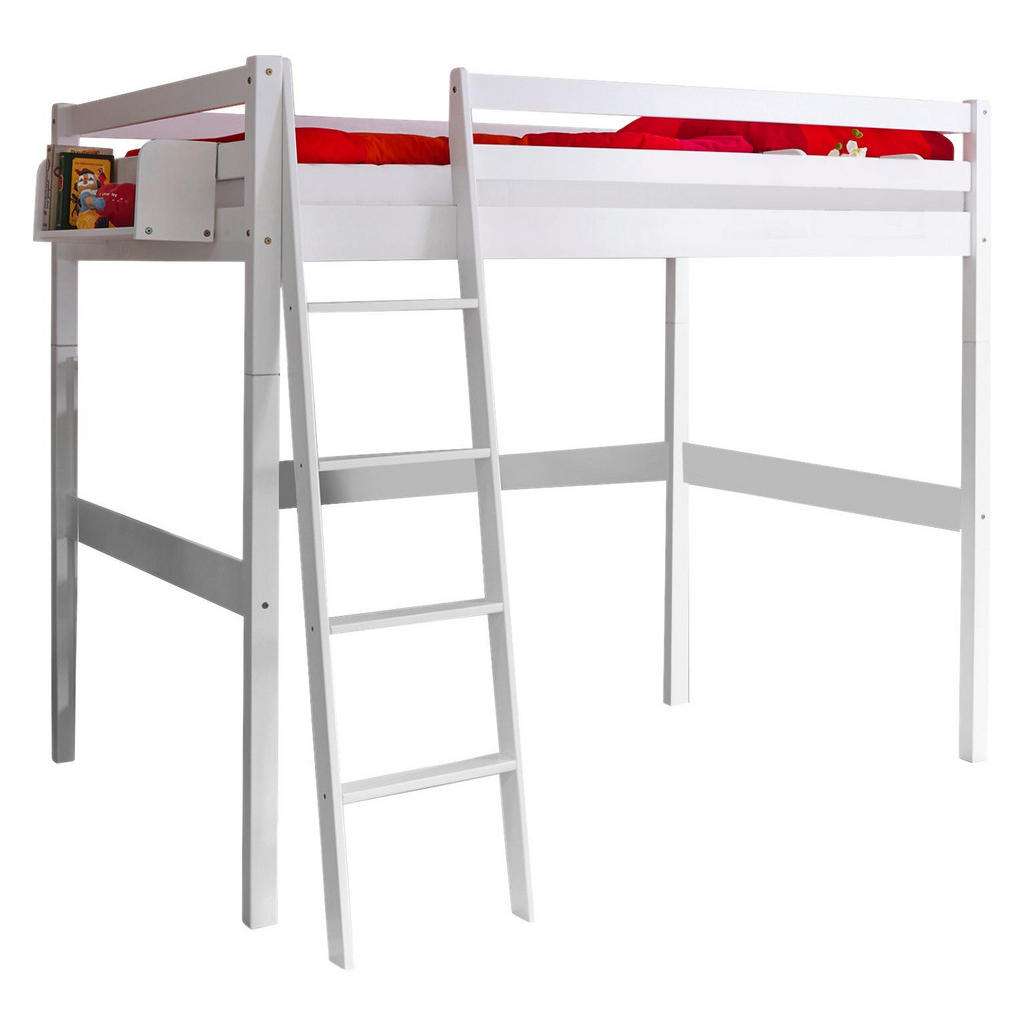 Carryhome HOCHBETT Buche massiv 140/200 cm Weiß