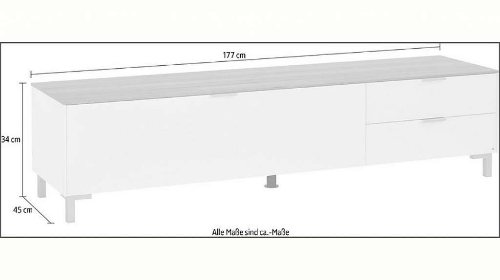 set one by Musterring Lowboard »Chicago«, mit 1 Tür und 2 Schubladen