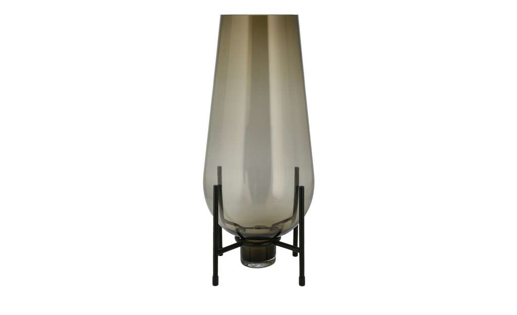 Peill+Putzler Vase mit Metallgestell ¦ braun ¦ Glas , Metall ¦ Maße (cm): H: 42 Ø: [18.0] Dekoration > Vasen - Höffner