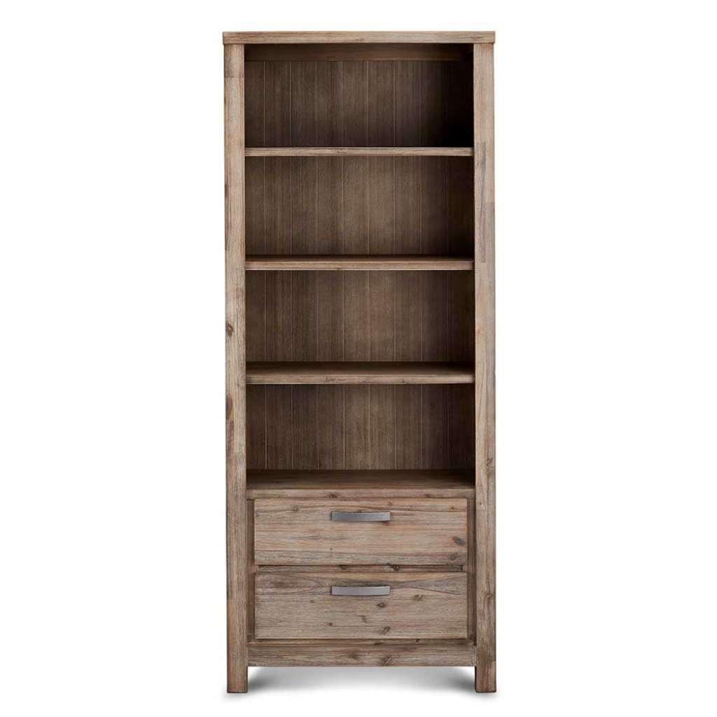 Holzregal im rustikalen Landhausstil Akazie teilmassiv