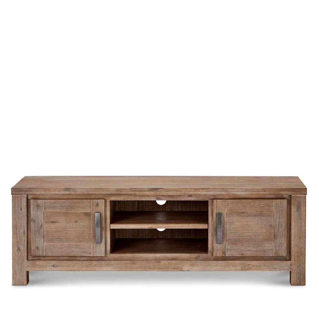 Fernsehboard im rustikalen Landhausstil Akazie teilmassiv dunkel lackiert