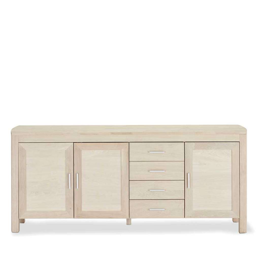Wohnzimmerkommode aus Eiche teilmassiv weiß geölt modern