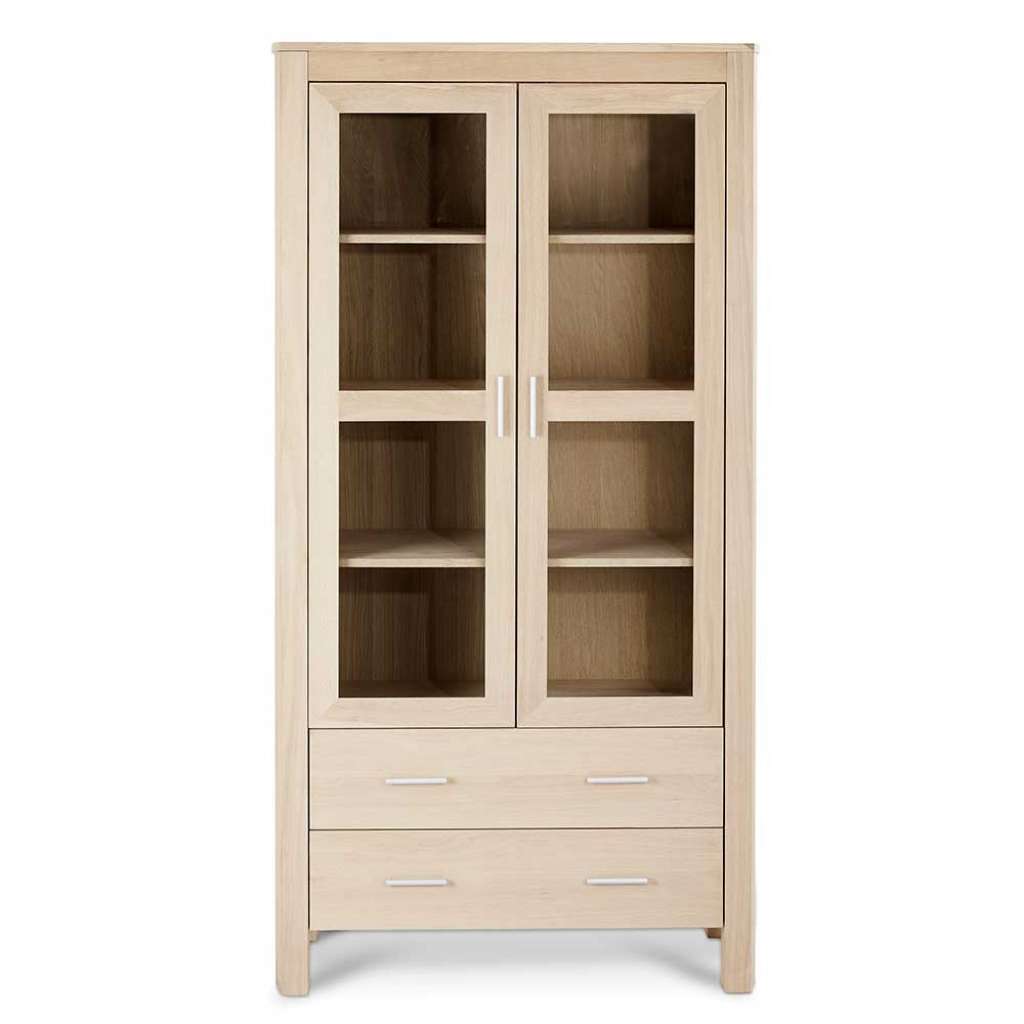 Esszimmervitrine in Eiche weiß geölt 100 cm breit
