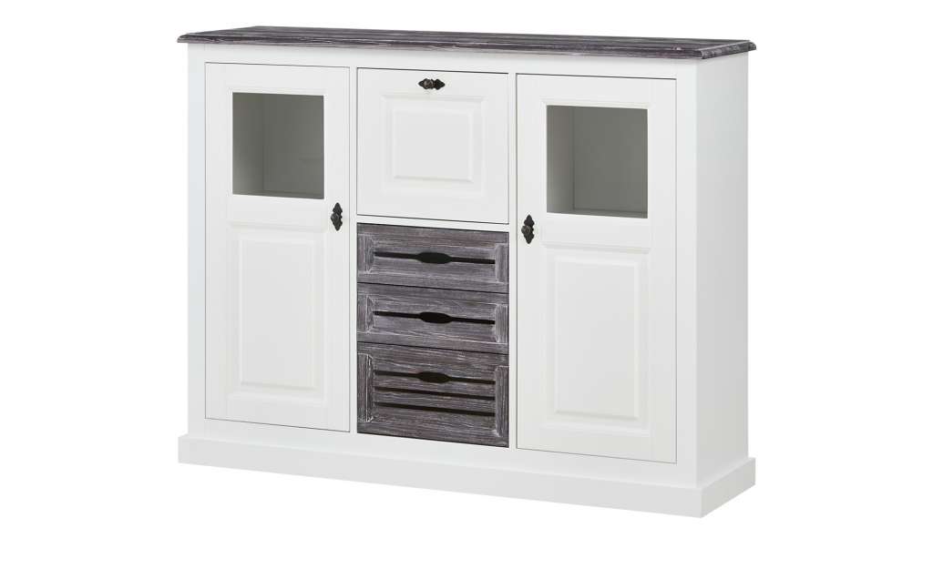 maison bleue Highboard  Cabana ¦ weiß ¦ Maße (cm): B: 142,7 H: 113,1 T: 42 Kommoden & Sideboards > Highboards - Höffner