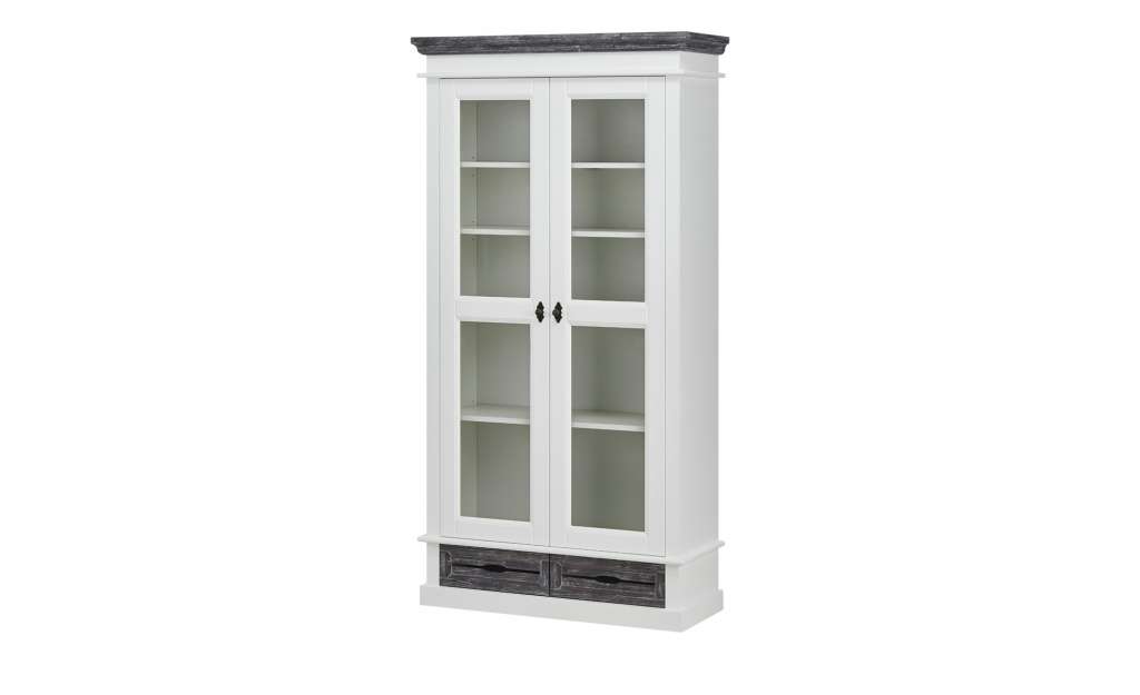 maison bleue Vitrinenschrank  Cabana ¦ weiß ¦ Maße (cm): B: 102,8 H: 200 T: 39,7 Kommoden & Sideboards > Vitrinen - Höffner