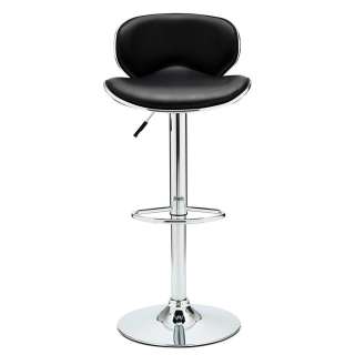 Tresenstühle in Schwarz und Chromfarben dreh- und höhenverstellbar (2er Set)