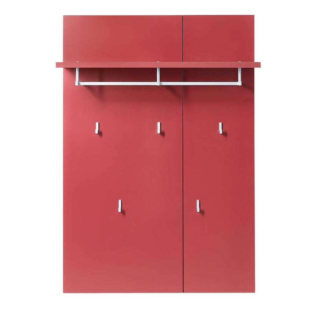 Design Garderobe in Rot 80 cm breit
