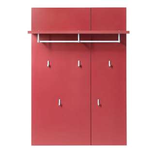 Design Garderobe in Rot 80 cm breit