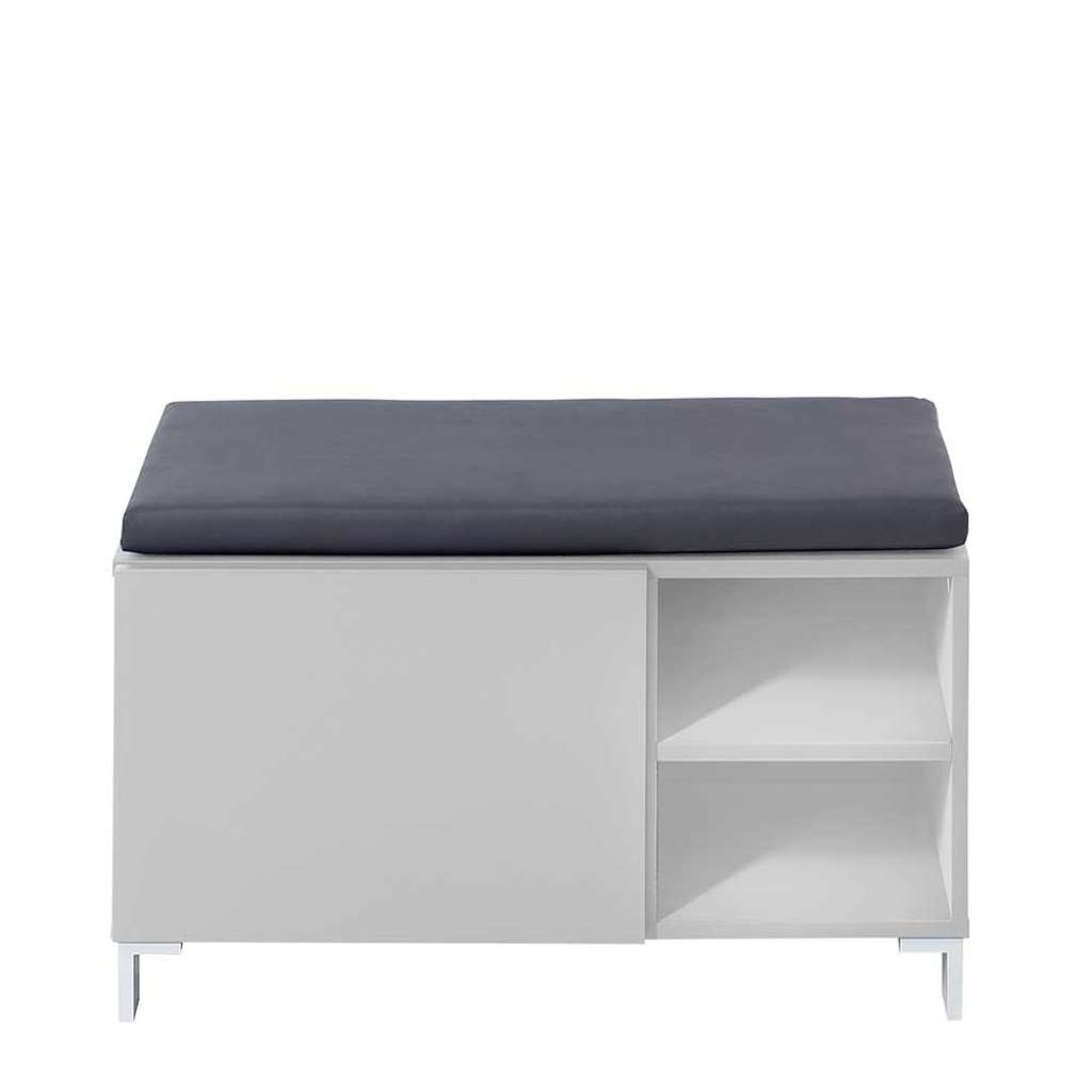 Dielenbank in Lichtgrau Tür