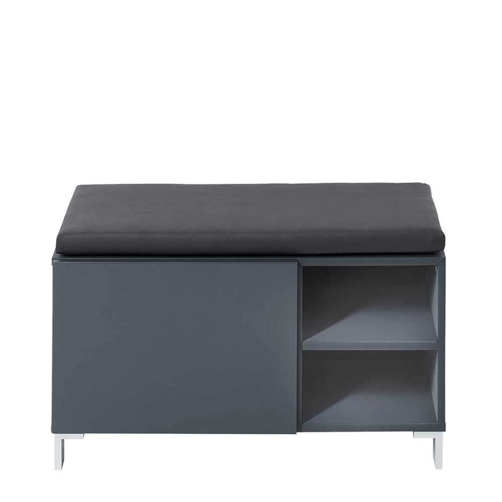 Garderobenbank in Anthrazit 80 cm breit