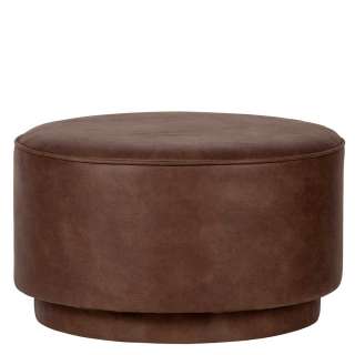 Hocker in Braun Microfaser Retro Design
