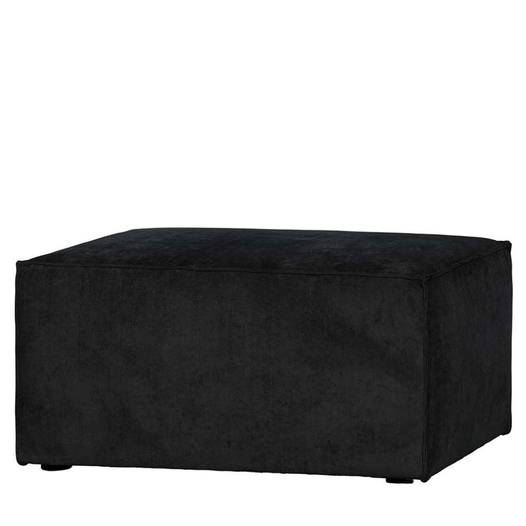 Cordstoff Hocker in Anthrazit modern