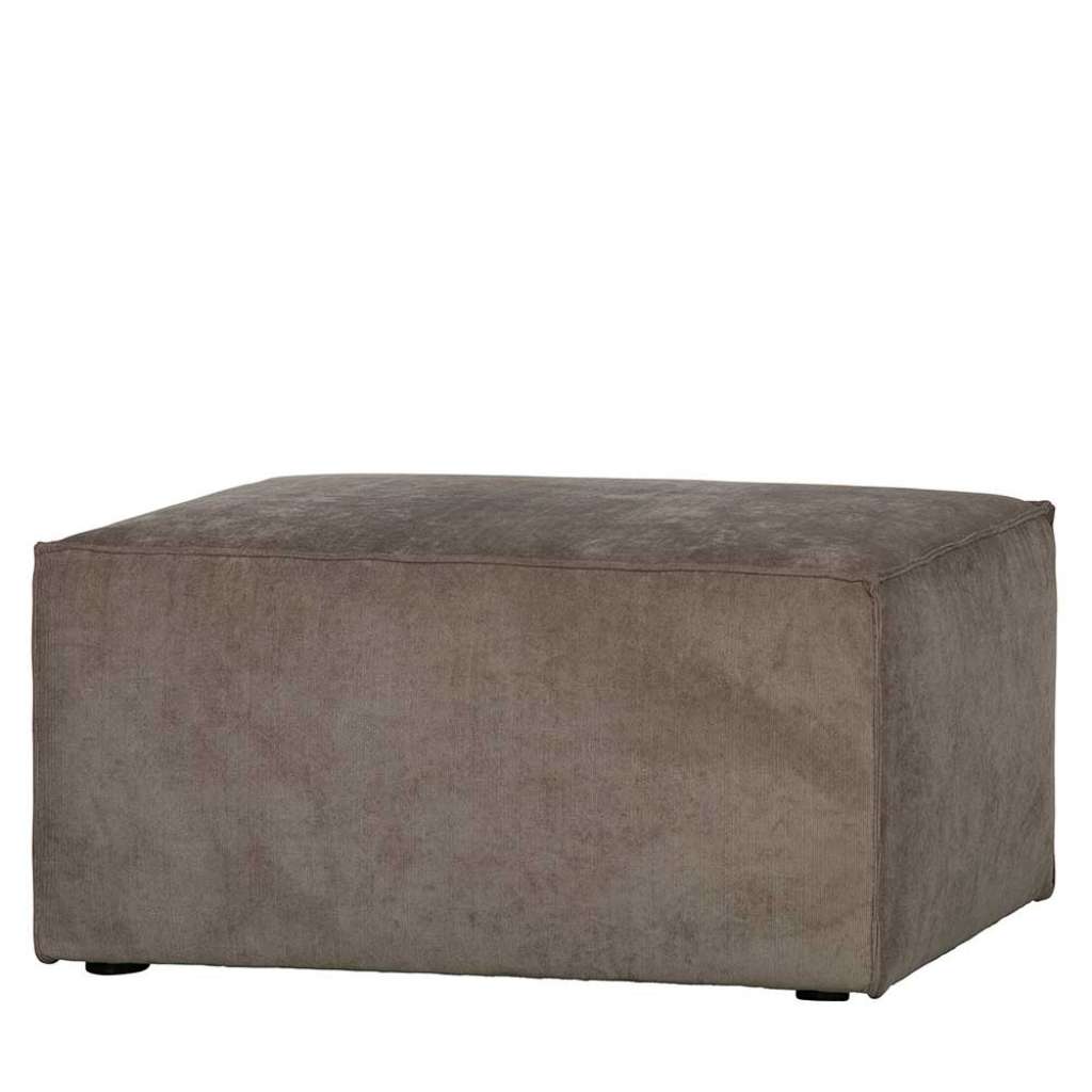 Sofahocker in Olivgrün Cordstoff modern
