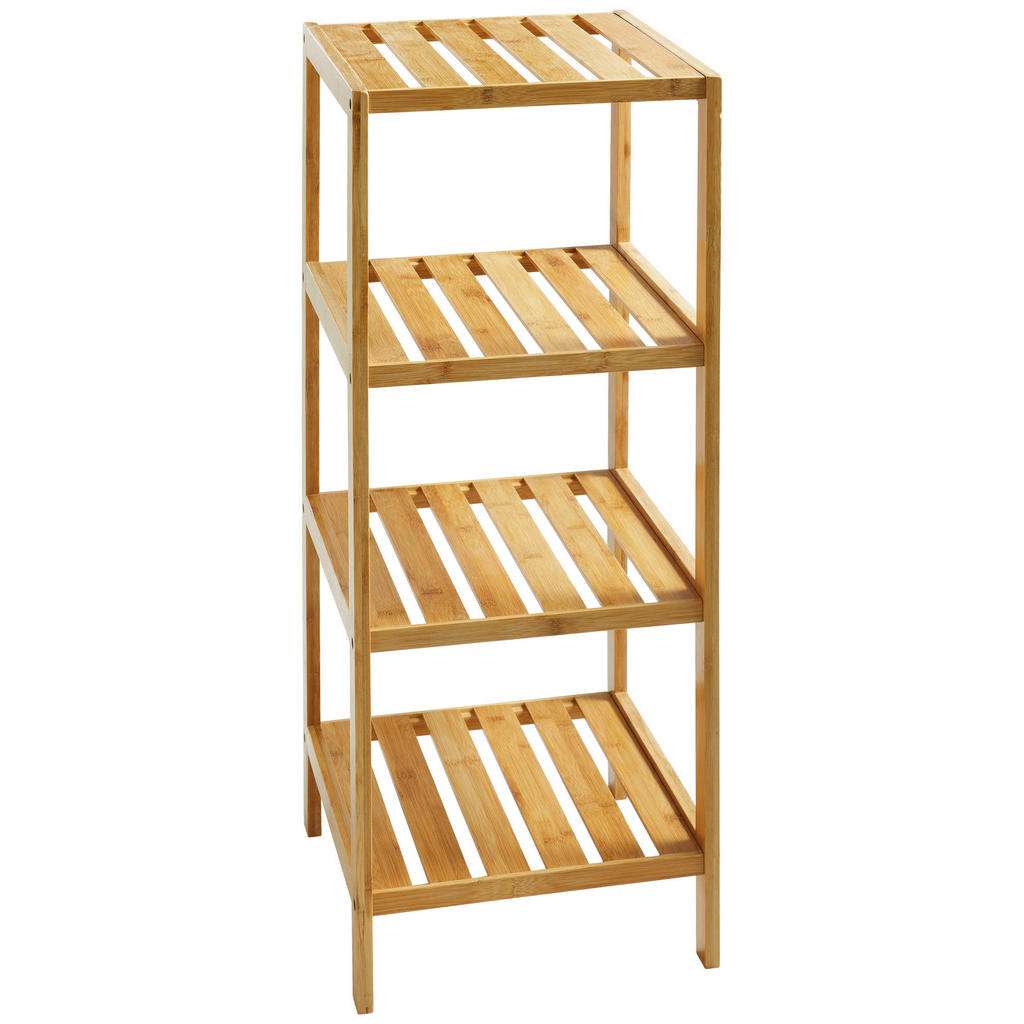 Carryhome BADEZIMMERREGAL Holz Bambus massiv Mehrfarbig