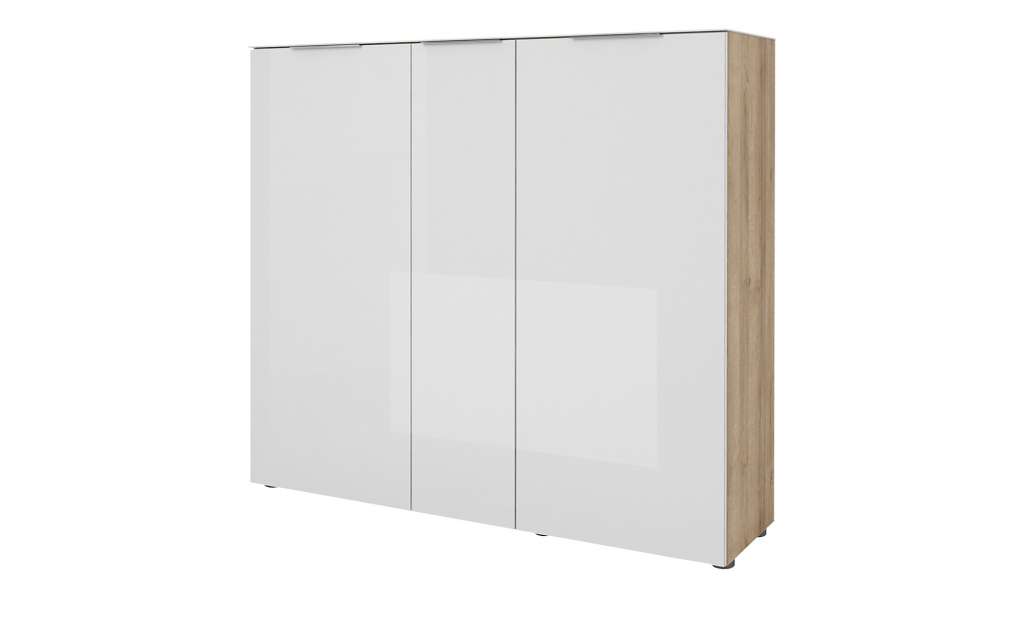 Schuhschrank  Vitreo ¦ weiß ¦ Maße (cm): B: 136,4 H: 124,3 T: 40 Garderoben & Kleiderstangen > Schuhschränke - Höffner