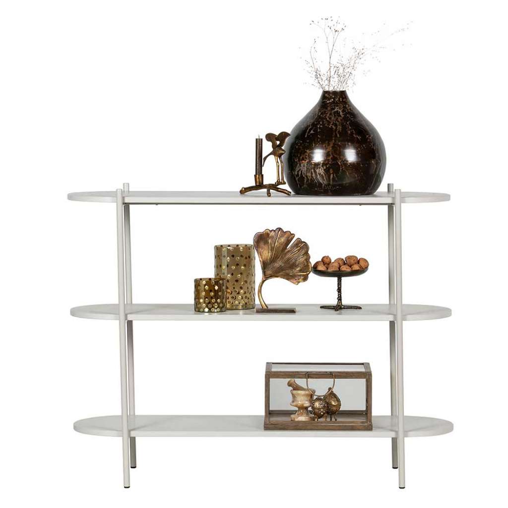 Wohnzimmerregal in Lichtgrau Skandi Design