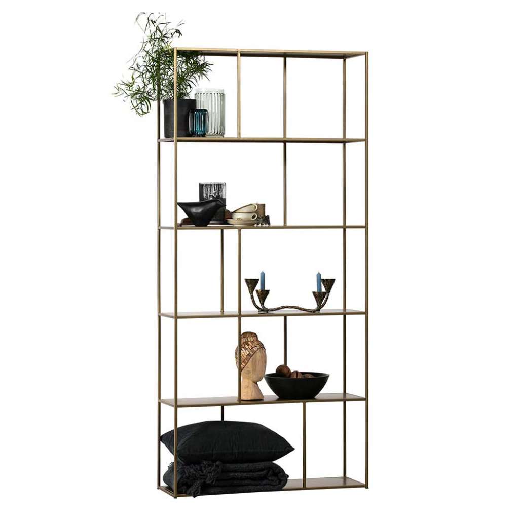 Standregal in Messingfarben 90 cm breit
