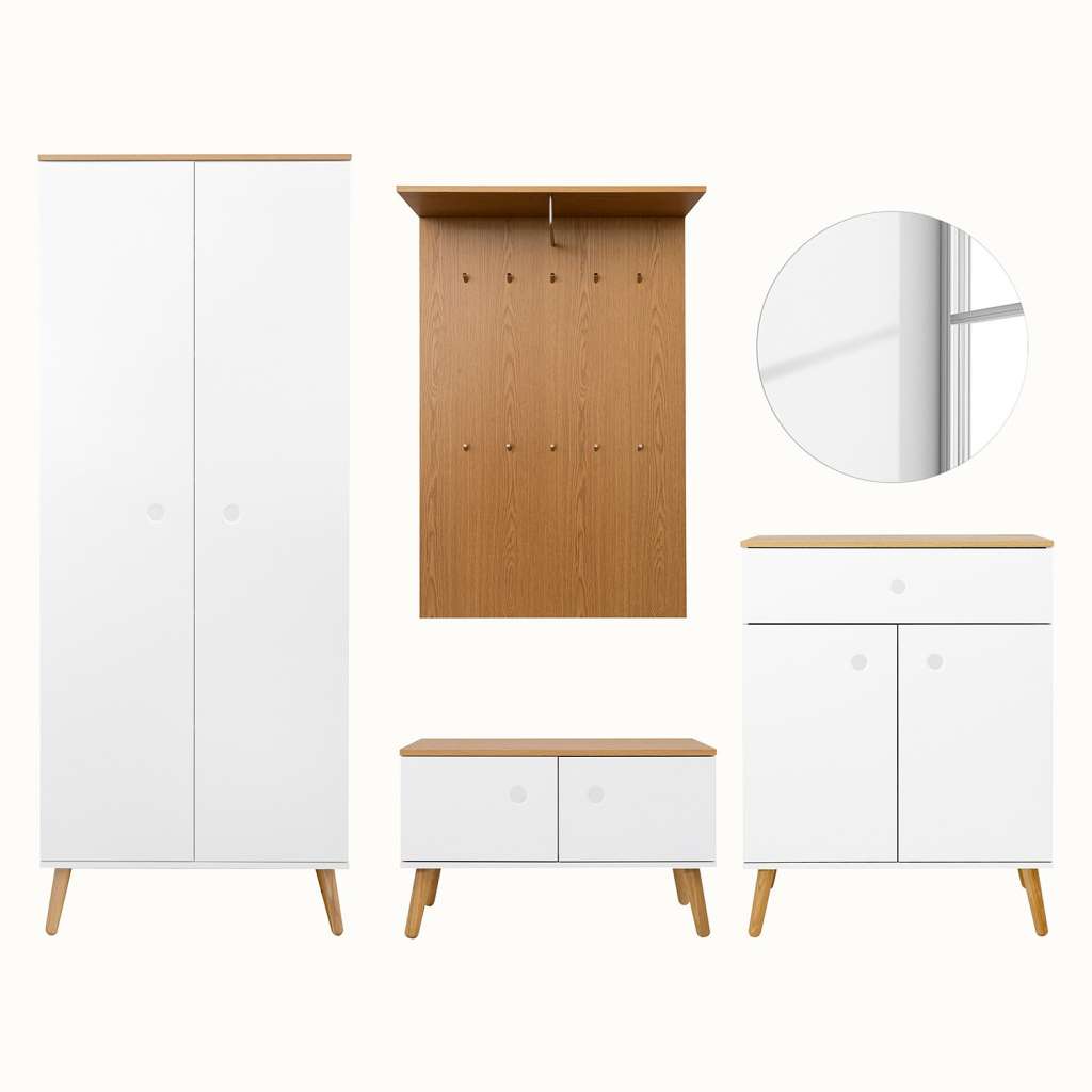 home24 Garderobenset Dot III (5-teilig)