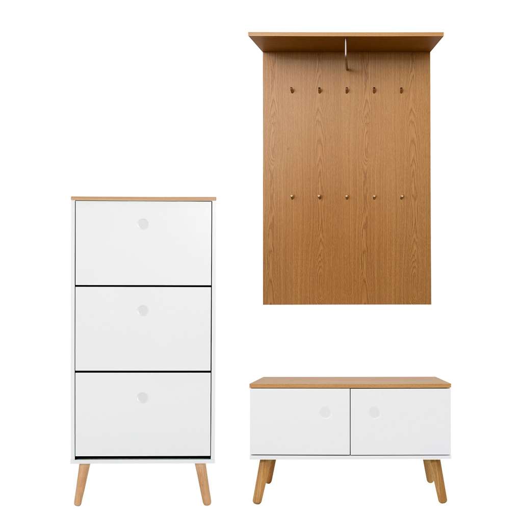 home24 Garderobenset Dot II (3-teilig)
