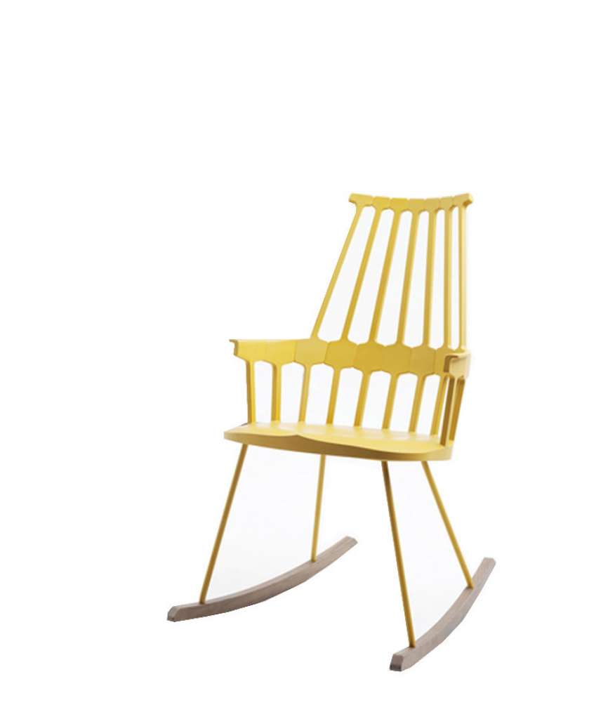 Kartell - Comback Schaukelstuhl - gelb - indoor